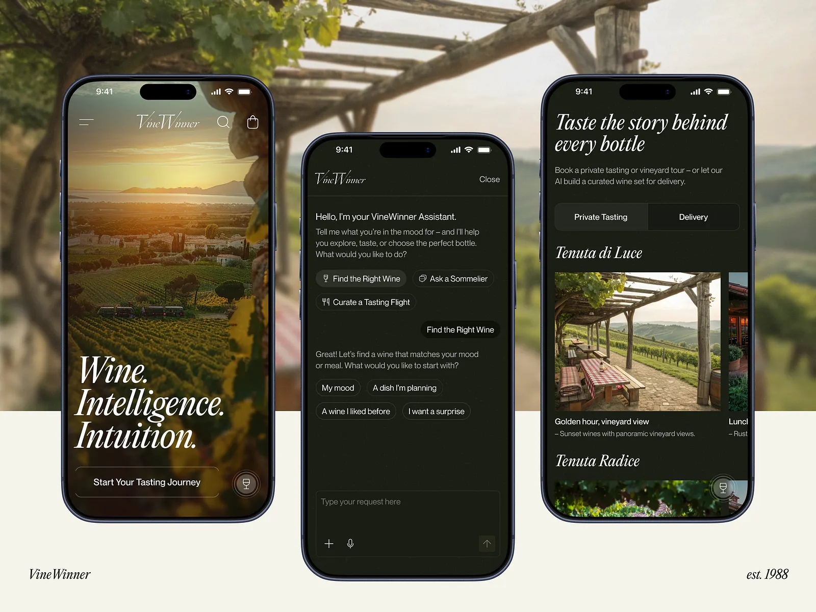VineWinner: Commerce / product concept